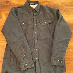 Kuhl JOYRYDR Mens Medium Jacket Shirt Fleece Lined & Quilted Sleeves